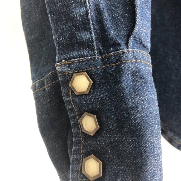 LEVI'S Red Tag Western Style Denim Shirt- Ladies Size Small- Interesting Details - Picture 3 of 6